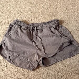 Lululemon Casual Gray Drawstring Shorts